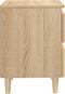 vidaXL - Nachtkastjes - 2 - st - met - houten - poten - 40x35x50cm - sonoma - eikenkleur