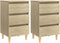 vidaXL - Nachtkastjes - 2 - st - met - houten - poten - 40x35x69 - cm - sonoma - eiken