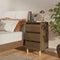 vidaXL - Nachtkastjes - 2 - st - met - houten - poten - 40x35x69 - cm - bruineikenkleur