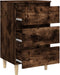 vidaXL - Nachtkastjes - 2 - st - met - houten - poten - 40x35x69 - cm - gerookt - eiken