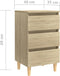 vidaXL - Nachtkastjes - 2 - st - met - houten - poten - 40x35x69 - cm - sonoma - eiken