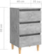 vidaXL - Nachtkastjes - 2 - st - met - houten - poten - 40x35x69 - cm - betongrijs