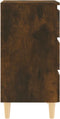 vidaXL - Nachtkastjes - 2 - st - met - houten - poten - 40x35x69 - cm - gerookt - eiken