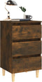 vidaXL - Nachtkastjes - 2 - st - met - houten - poten - 40x35x69 - cm - gerookt - eiken