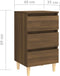 vidaXL - Nachtkastjes - 2 - st - met - houten - poten - 40x35x69 - cm - bruineikenkleur