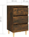 vidaXL - Nachtkastjes - 2 - st - met - houten - poten - 40x35x69 - cm - gerookt - eiken