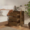 vidaXL - Nachtkastjes - 2 - st - met - houten - poten - 40x35x69 - cm - gerookt - eiken