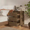 vidaXL - Nachtkastjes - 2 - st - met - houten - poten - 40x35x69 - cm - bruineikenkleur