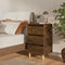 vidaXL - Nachtkastjes - 2 - st - met - houten - poten - 40x35x69 - cm - gerookt - eiken