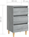 vidaXL - Nachtkastjes - 2 - st - met - houten - poten - 40x35x69 - cm - grijs - sonoma
