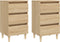 vidaXL - Nachtkastjes - 2 - st - met - houten - poten - 40x35x69 - cm - sonoma - eiken
