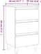 vidaXL - Nachtkastjes - 2 - st - met - houten - poten - 40x35x69 - cm - betongrijs