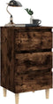 vidaXL - Nachtkastjes - 2 - st - met - houten - poten - 40x35x69 - cm - gerookt - eiken