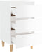 vidaXL - Nachtkastjes - 2 - st - met - houten - poten - 40x35x69 - cm - hoogglans - wit