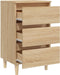 vidaXL - Nachtkastjes - 2 - st - met - houten - poten - 40x35x69 - cm - sonoma - eiken