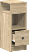 vidaXL - Nachtkastjes - 2 - st - met - lade - 25x31x66 - cm - sonoma - eikenkleurig