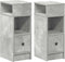 vidaXL - Nachtkastjes - 2 - st - met - lade - 25x31x66 - cm - betongrijs
