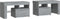 vidaXL - Nachtkastjes - 2 - st - met - LED's - 70x36,5x40 - cm - grijs - sonoma