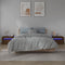 vidaXL - Nachtkastjes - 2 - st - met - LED-verlichting - 60x35x40 - cm - bruineiken