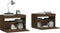 vidaXL - Nachtkastjes - 2 - st - met - LED-verlichting - 60x35x40 - cm - bruineiken