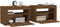 vidaXL - Nachtkastjes - 2 - st - met - LED-verlichting - 60x35x40 - cm - bruineiken