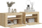 vidaXL - Nachtkastjes - 2 - st - met - LED-verlichting - 60x35x40 - cm - sonoma - eiken