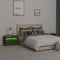 vidaXL - Nachtkastjes - 2 - st - met - LED-verlichting - 60x35x40 - cm - bruineiken