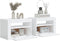 vidaXL - Nachtkastjes - 2 - st - met - LED-verlichting - 60x35x40 - cm - hoogglans - wit