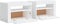 vidaXL - Nachtkastjes - 2 - st - met - LED-verlichting - 60x35x40 - cm - hoogglans - wit