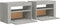 vidaXL - Nachtkastjes - 2 - st - met - LED-verlichting - 60x35x40 - cm - betongrijs