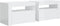 vidaXL - Nachtkastjes - 2 - st - met - LED-verlichting - 60x35x40 - cm - hoogglans - wit
