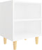vidaXL - Nachtkastjes - 2 - st - met - massief - houten - poten - 40x30x50 - cm - wit