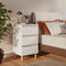 vidaXL - Nachtkastjes - 2 - st - met - massief - houten - poten - 40x35x69 - cm - wit