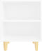 vidaXL - Nachtkastjes - 2 - st - met - massief - houten - poten - 40x30x50 - cm - wit