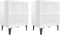 vidaXL - Nachtkastjes - 2 - st - met - metalen - poten - 40x30x50 - cm - hoogglans - wit