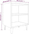 vidaXL - Nachtkastjes - 2 - st - met - metalen - poten - 40x30x50 - cm - bruineikenkleur