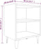 vidaXL - Nachtkastjes - 2 - st - met - metalen - poten - 40x30x50 - cm - gerookt - eiken