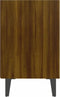 vidaXL - Nachtkastjes - 2 - st - met - metalen - poten - 40x30x50 - cm - bruineikenkleur