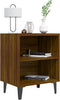 vidaXL - Nachtkastjes - 2 - st - met - metalen - poten - 40x30x50 - cm - bruineikenkleur