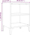 vidaXL - Nachtkastjes - 2 - st - met - metalen - poten - 40x30x50 - cm - bruineikenkleur