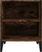 vidaXL - Nachtkastjes - 2 - st - met - metalen - poten - 40x30x50 - cm - gerookt - eiken