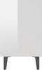 vidaXL - Nachtkastjes - 2 - st - met - metalen - poten - 40x30x50 - cm - hoogglans - wit