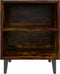 vidaXL - Nachtkastjes - 2 - st - met - metalen - poten - 40x30x50 - cm - gerookt - eiken