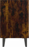vidaXL - Nachtkastjes - 2 - st - met - metalen - poten - 40x30x50 - cm - gerookt - eiken