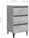 vidaXL - Nachtkastjes - 2 - st - met - metalen - poten - 40x35x69 - cm - betongrijs