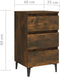 vidaXL - Nachtkastjes - 2 - st - met - metalen - poten - 40x35x69 - cm - gerookt - eiken