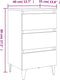 vidaXL - Nachtkastjes - 2 - st - met - metalen - poten - 40x35x69 - cm - betongrijs