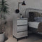 vidaXL - Nachtkastjes - 2 - st - met - metalen - poten - 40x35x69 - cm - grijs - sonoma