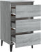 vidaXL - Nachtkastjes - 2 - st - met - metalen - poten - 40x35x69 - cm - grijs - sonoma