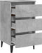 vidaXL - Nachtkastjes - 2 - st - met - metalen - poten - 40x35x69 - cm - betongrijs